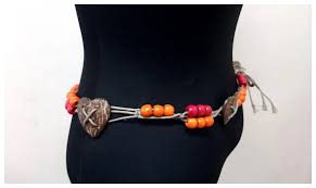 Vintage fringe macrame belt, rope belt with beads. For Sale ...
