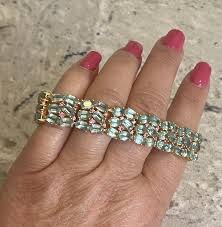 Rarities Carol Brodie Gold Vermeil 925 Green Kyanite & Pink Sapphire Bracelet | eBay