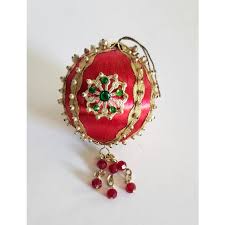 Vintage Handcrafted Beaded Ribbons Christmas Ornaments-Set ...