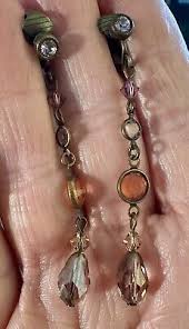 Liz Palacios Swarovski Crystals Dangle Clip Earrings ...