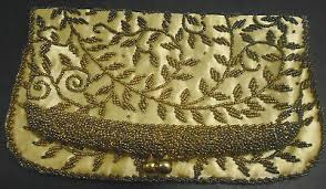 VINTAGE HANDMADE BEADED CLUTCH FOLD OVER EVENING BAG HONG KONG | eBay