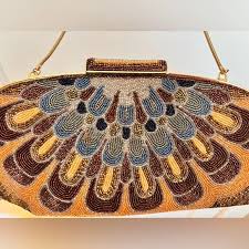 Bags | Vintage Glass Beaded Purse Clutch Or Shoulder Bag | Poshmark