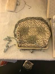 Vintage Beaded Purse, Fine Arts Bag Co., Silver In Box | eBay
