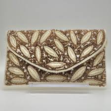Gold Leaf Motif Clutch – Juteville by Komal