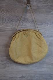 Retro Yellow Gold Metallic Evening Bag Purse Party Prom 50's 60's 70's | eBay
