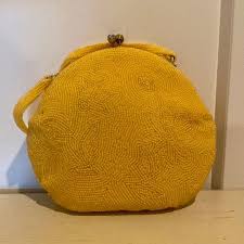 Delill | Bags | Vintage Delill Beaded Handbag Made In Japan Yellow | Poshmark