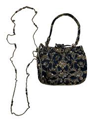 Christiana Evening Vintage Bag purse Black with Chain rare | eBay