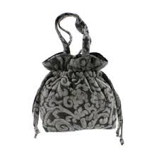Womens Gothic Handbag Drawstring Bucket Black White Bag Handbag Griddle With Skulls Ancient Bag Handmade Clutch Pouch Bag Goth Vamp Costume - Etsy