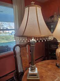 Silver Corinthian Column Lamp - Etsy