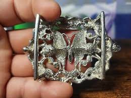 Jeweled Butterfly Colorful mixed material enamel Vintage ...