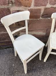 Set of 2 Viennese Chairs Curved Wood Mismatched Shabby Chic ...