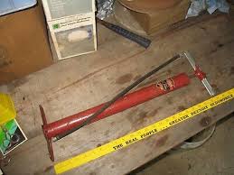 VINTAGE ALL STATE FOLD-AWAY TIRE PUMP FARM GAS/OIL GARDEN DECOR WORKING # 1201 | eBay