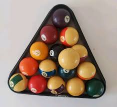 Vintage Pool Table Balls Complete Set of 16 Billiard ...