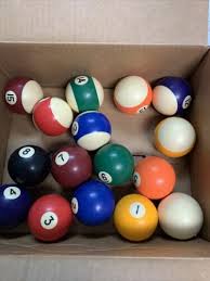 Vintage Complete Set of Pool Balls Spots and Stripes | eBay