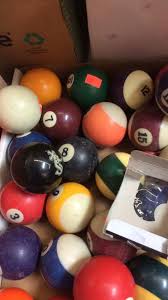 Sold at Auction: Lot of vintage pool balls