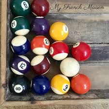 French Vintage Billiard Balls / Vintage Pool Balls / Shabby Chic Home Decor / Vintage Game Room / Vintage Photo Props / French Home Decor - Etsy Australia