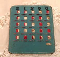 VINTAGE GAME BINGO CARD LEATHER TYPE ON CARDBOARD USED 8 1/2"X7 1/2" | eBay