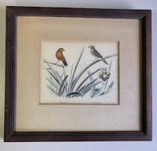 Three Framed Hand-colored Bird Prints by Edouard Travies | eBay