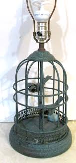 Vintage 1960s Iron Bar and Speckled Stove Metal Bird Cage ...