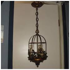 Spanish Revival 3 Light Bird Cage Pendant. For Sale at Ruby Lane