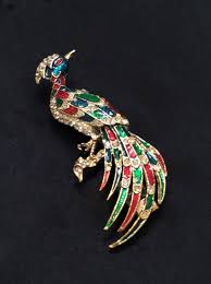 Vintage Spectacular Large Bird of Paradise Brooch/pin ...