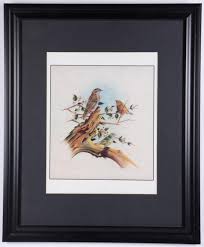 Lot - Basil Ede, British (1931 -), Goldcrest and Spotted Flycatcher and Sparrows, paintings on silk