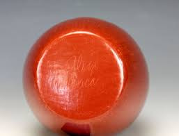 Native American Pueblo Pottery - C & D Gifts Native American Art, LLC Santa Clara Pueblo Indian Pottery Red Bear Paw Jar #2 - Alvin Baca – C & D Gifts Native American Art