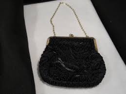 Walborg Black Beaded/Decorated Evening/Clutch Purse Handmade Hong Kong | eBay