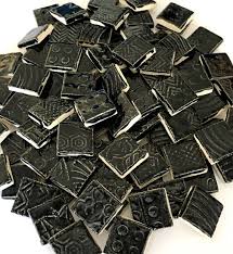 BLACK SQUARE High Fired Mosaic Ceramic Tiles - Etsy Canada