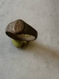 Antique Rare Late Medieval, Crown Signet Bronze , Ring US ...