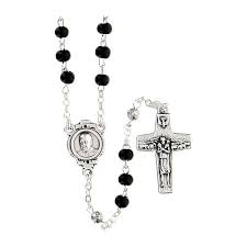 Black Rosary and cross, Pope Francis | online sales on ...