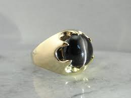 Vintage Statement: Large Cat's Eye Sillimanite Ring With ...