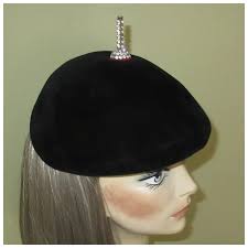 Art Deco Hat, Made in Italy for Bonwit Teller, Rhinestone Skyscraper, . For Sale at Ruby Lane