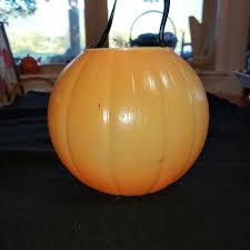 VTG Blow Mold Pumpkin Trick or Treat Jack-O-Lantern Fab ...