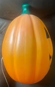 Vintage Halloween Pumpkin Jack O Lantern Blow Mold General ...