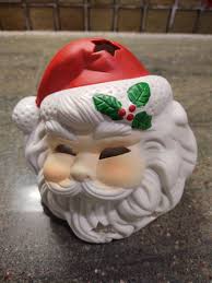 Vintage Hand Painted Ceramic Santa Claus Tealight Holder - Etsy