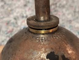 Vintage Gem Mfg Co Pittsburgh PA Thumb Press Oiler Push Metal Oil Can Antique | eBay