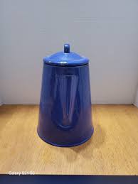 Vintage Enamelware Speckled Blue Cowboy Coffee Pot | eBay