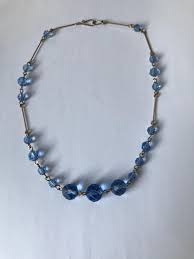 Vintage Art Deco Crystal Bead Necklace on a Chain. Decadence ...