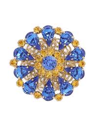 Dolce & Gabbana crystal-embellished Brooch | Blue | FARFETCH