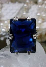 Sapphire Ring, Simulated Gem, Sterling Silver Filigree (Made to Order) D104 | eBay