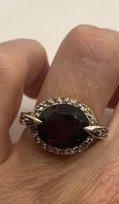 Vintage Red Bohemian Garnet Ring 925 Sterling Silver ...