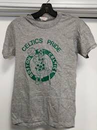 BOSTON Celtics Pride T Shirt Tee YOUTH S 34-36 VINTAGE GREY ...