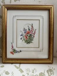 Pretty Vintage Floral Still Life in Wooden Gilt Frame. Perfect Mother's Day Gift. Very Cottagecore. Pretty Flowers - Foxgloves & Poppies - Etsy