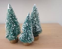 Set of 12 Mini Snowy Bottle Brush 2.25" to 3" Green Trees - Etsy