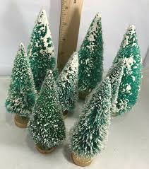 BOTTLE BRUSH TREES - SNOW FLOCKED 5 - 6 INCH set of 8 | eBay Australia