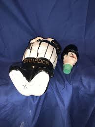 Vtg Kalk Bourbon Decanter Man Collectors Cork Head Empty | eBay