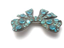 Pot Metal Blue Rhinestone Brooch Pin Vintage – The Jewelry ...