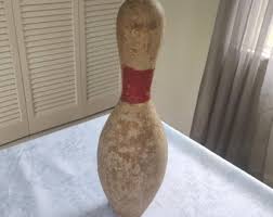 Vintage White Painted Raw Wood Bowling Pin/ PICK ONE - Etsy