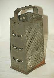 Hand Box Cheese Grater Metal Tin Shredder Rustic Primitive Kitchen Tool b | eBay